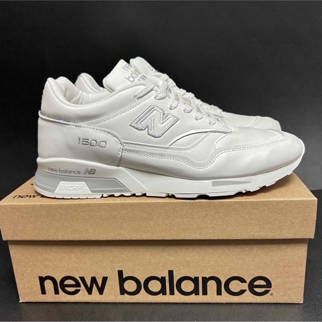 New Balance(ニューバランス)の30cm 新品 ニューバランス M1500 オール レザー ホワイト 1500 メンズの靴/シューズ(スニーカー)の商品写真