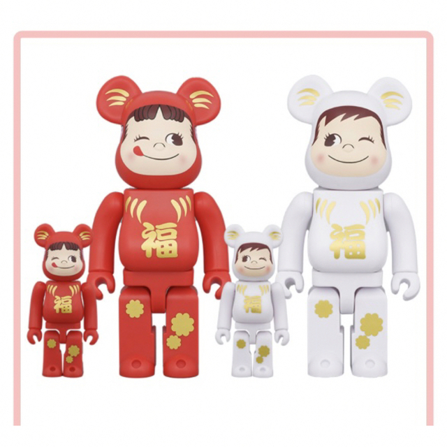 フィギュアBE＠RBRICK 達磨ペコちゃん & ポコちゃん 100% & 400%