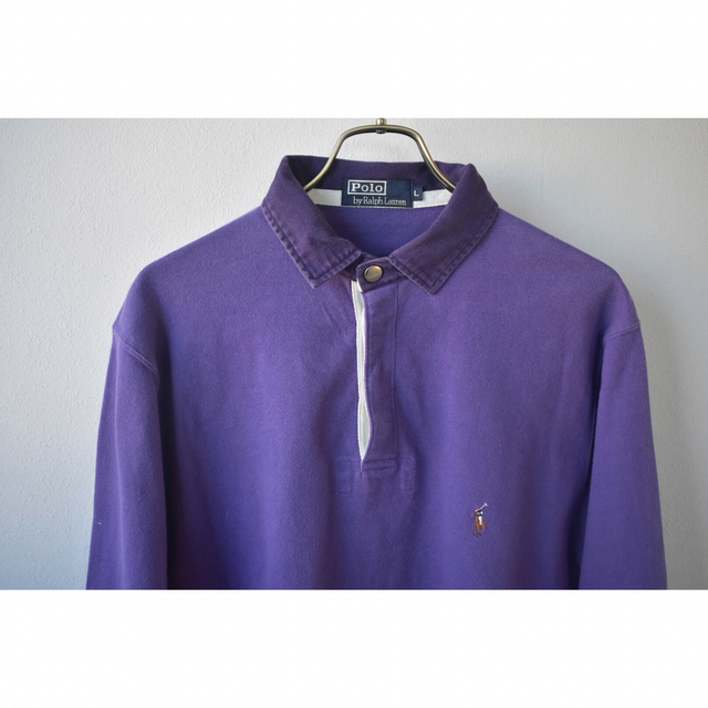 POLO RALPH LAUREN(ポロラルフローレン)の【90s】POLO by Ralph Lauren ラガーシャツ　Lサイズ メンズのトップス(ポロシャツ)の商品写真