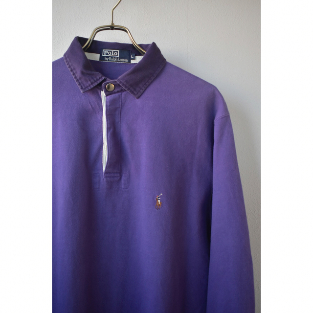 POLO RALPH LAUREN(ポロラルフローレン)の【90s】POLO by Ralph Lauren ラガーシャツ　Lサイズ メンズのトップス(ポロシャツ)の商品写真