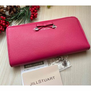 ジルスチュアート(JILLSTUART)の新品ジルスチュアート★シャイニングピンクりぼん長財布L字ファスナー(財布)