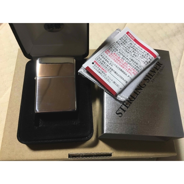 ZIPPO スターリング シルバー ジッポー ライター 鏡面 純銀 正規品-