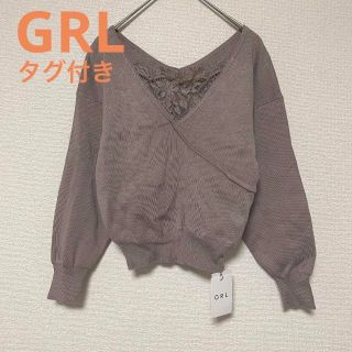 グレイル(GRL)の2259 GRL タグ付き カットソー レース トップス くすみカラー(カットソー(長袖/七分))