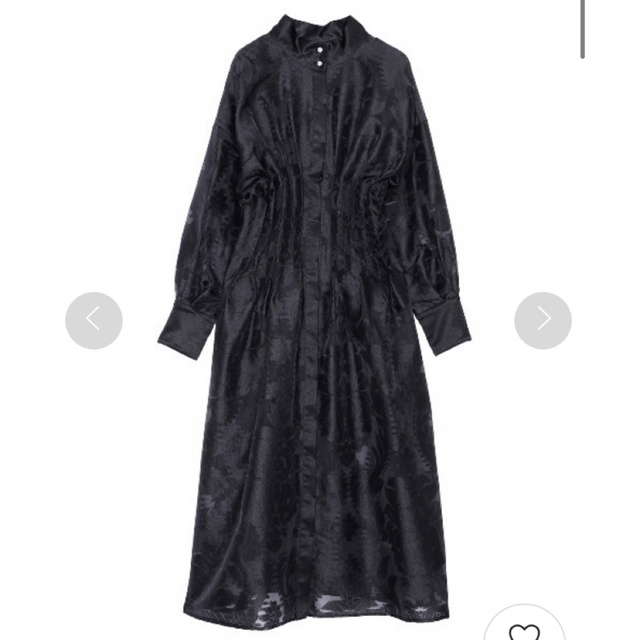 Ameri VINTAGE(アメリヴィンテージ)のAmeri  UND SHEER JACQUARD TUCK DRESS レディースのワンピース(ロングワンピース/マキシワンピース)の商品写真