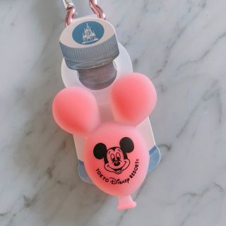 ディズニー(Disney)のディズニーランド♥TDR限定 カラビナ バルーン ペットボトルホルダー ピンク(キャラクターグッズ)