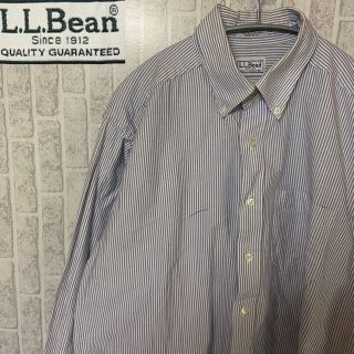 エルエルビーン(L.L.Bean)のR79 L.L.Bean ストライプシャツ 古着 オーバーサイズシャツ(シャツ)