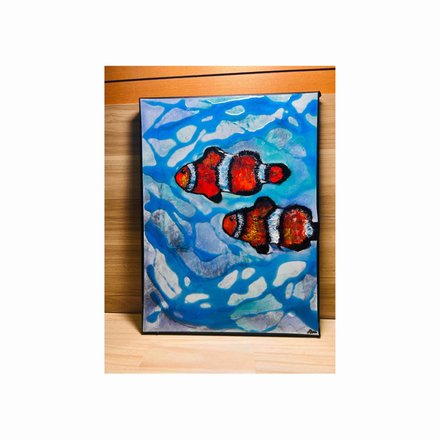 アート　海外　ニモ　魚　キャンバス　海の絵