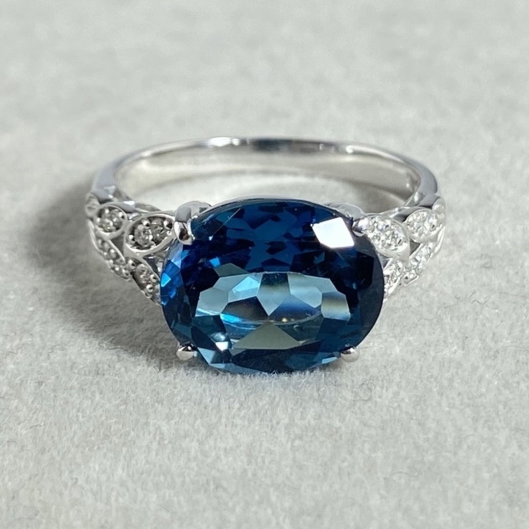 【20-31】トパーズ　ダイヤモンド　リング　5.0ct　D0.15ct レディースのアクセサリー(リング(指輪))の商品写真