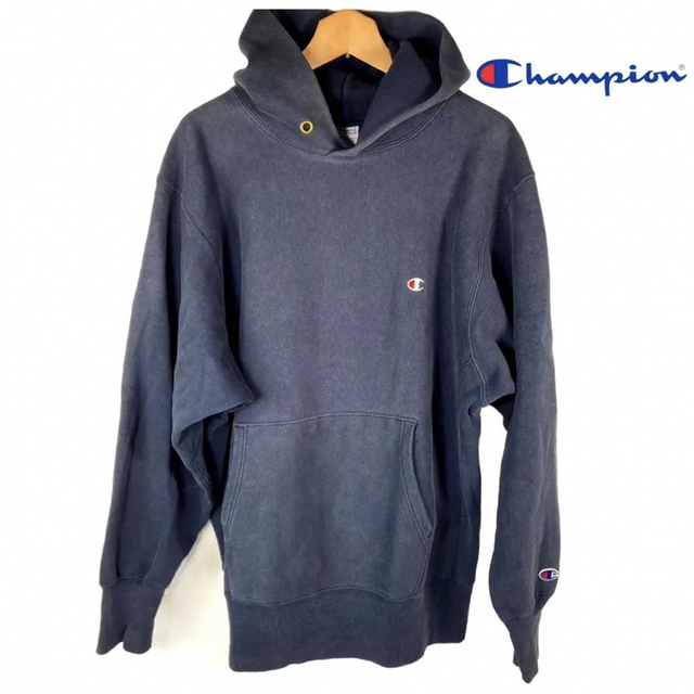 Champion - 90s トリコタグ チャンピオン リバースウィーブ L ネイビー