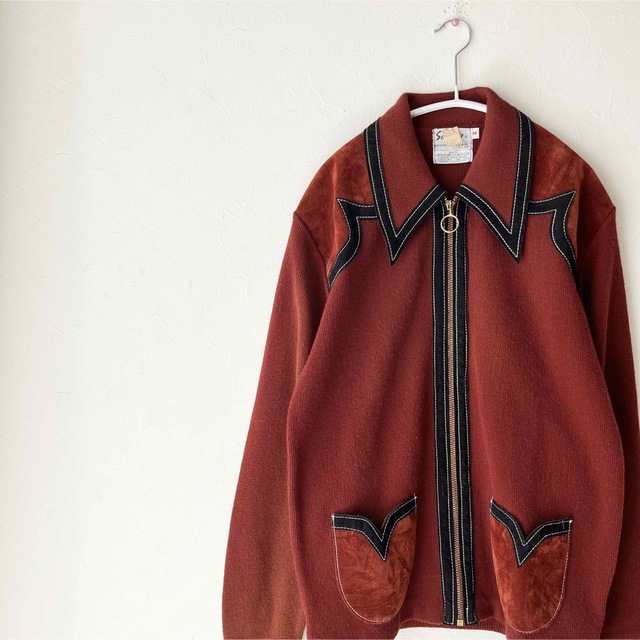 限定数のみ! 【VINTAGE】70s ウエスタン ニット ジャケット - ニット