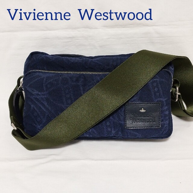 vivienne westwood ラインORBエンボス ショルダーバッグ 紺 小物など ...