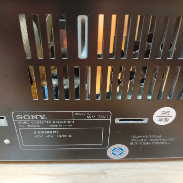 SONY Hi8/VHS Wデッキ【 WV-TW1 】リモコン付 動作確認済み 大特価