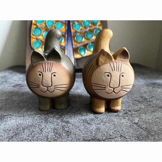 Lisa Larson - リサラーソン dieci 猫 grey/brown 2体セットの通販 by Cannelle＊'s shop｜リサ