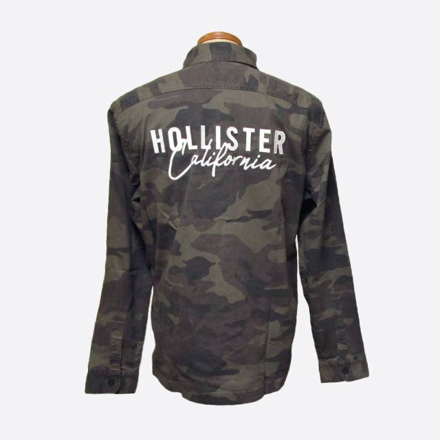 ★新品★ホリスター★アップリケロゴシャツジャケット (Camouflage/L)