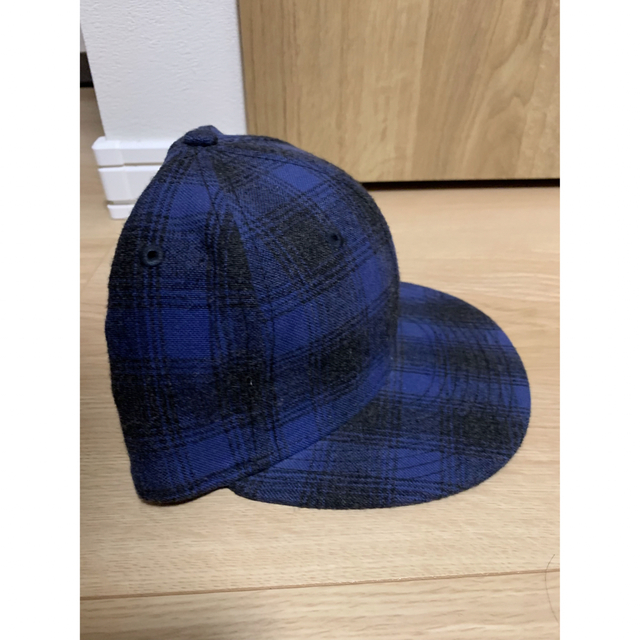 極美品 new era 青黒 チェック 59fifty 7 5/8