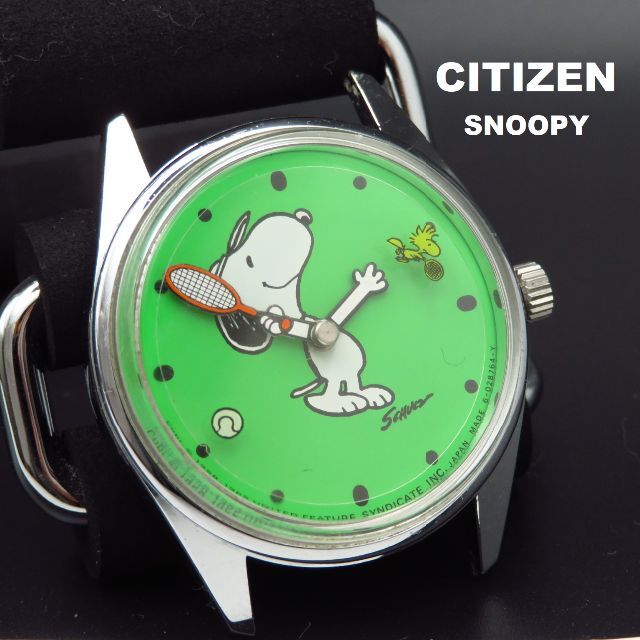 CITIZEN スヌーピー 手巻き腕時計 ヴィンテージ 緑文字盤 Snoopy CITIZEN スヌーピー 手巻き腕時計 ヴィンテージ 緑文字盤 Snoopy