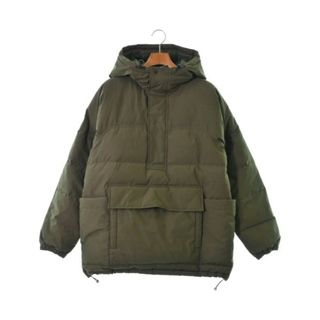 スノーピーク(Snow Peak)のsnow peak スノーピーク ダウンジャケット/ダウンベスト M カーキ 【古着】【中古】(ダウンジャケット)