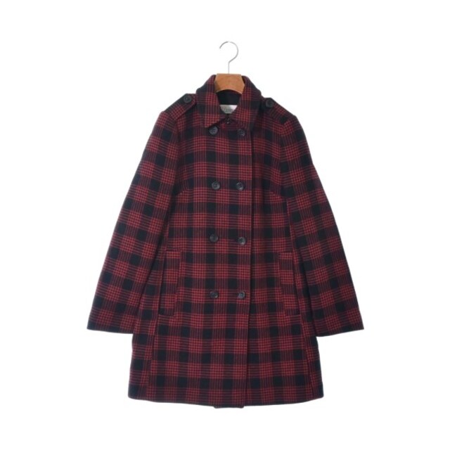 RED VALENTINO コート（その他） 40(M位) 赤x黒(チェック)