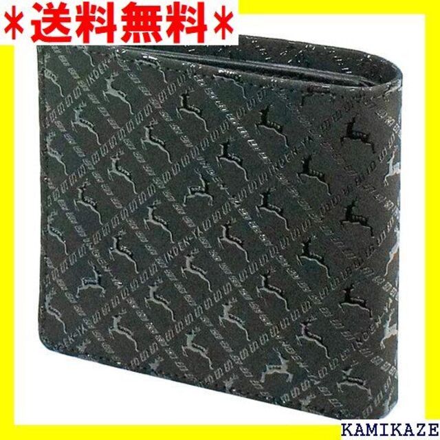 高価値】 ☆ 印傳屋 印伝 二つ折り財布 札入C 黒地×黒漆 ディア 003-01