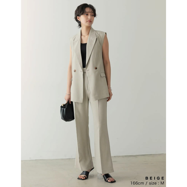 SC ドライタッチキックフレアパンツ セットアップ の通販 by セットアップ可能 ジレ ベスト フレアパンツ Mサイズ
