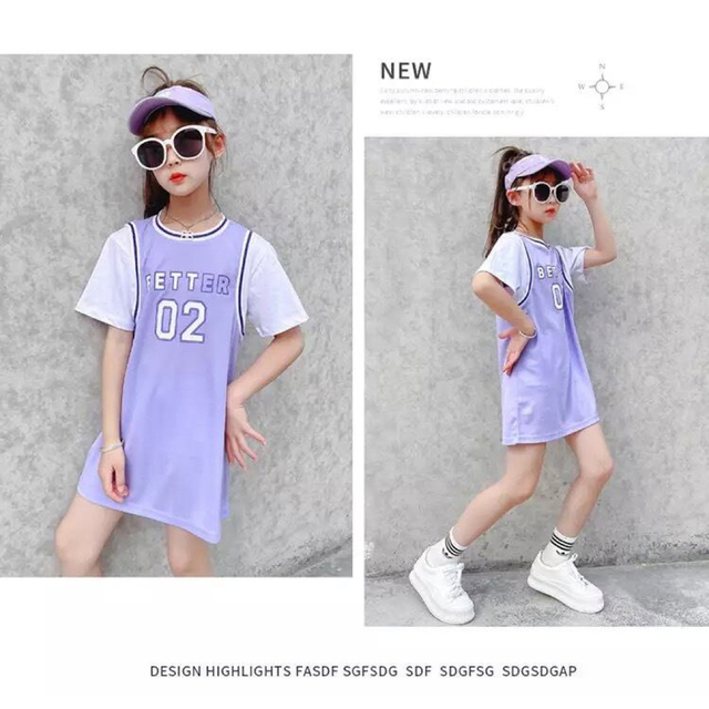 スポーティワンピース キッズ/ベビー/マタニティのキッズ服女の子用(90cm~)(ワンピース)の商品写真