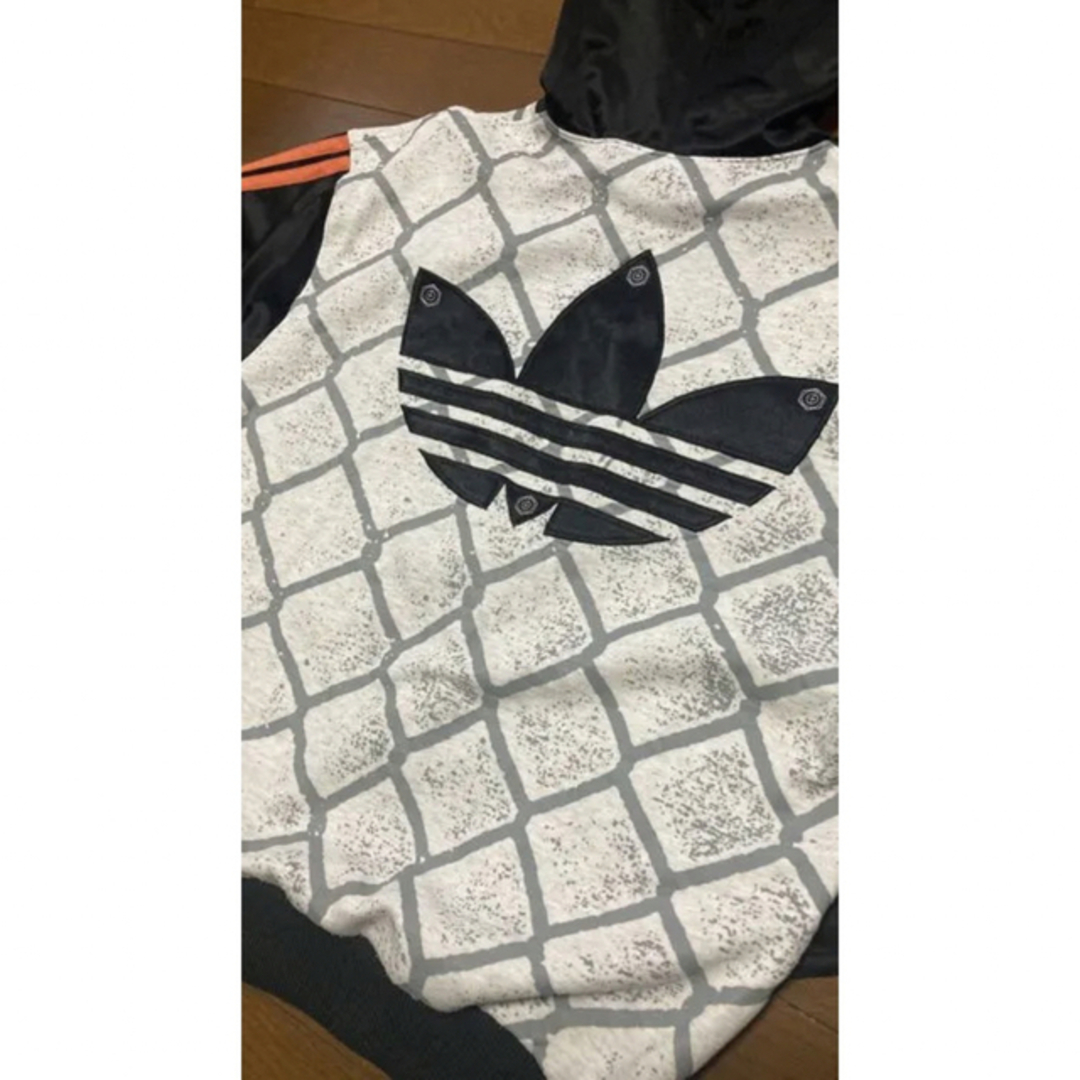 【希少】adidas originals デサント 総柄 フード パーカー