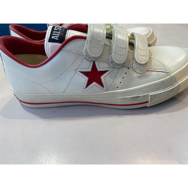 CONVERSE(コンバース)の日本製 コンバース ワンスター ベルクロ 白×赤 26.5センチ 新品 メンズの靴/シューズ(スニーカー)の商品写真