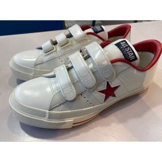 コンバース(CONVERSE)の日本製 コンバース ワンスター ベルクロ 白×赤 26.5センチ 新品(スニーカー)