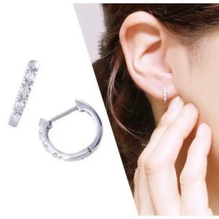 ジュエリーツツミ(JEWELRY TSUTSUMI)のジュエリーツツミ　ダイアモンド　フープピアス　K10(ピアス)