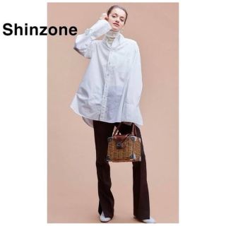 シンゾーン(Shinzone)のTHE SHINZONE スリットパンツ　ブラウン　32(カジュアルパンツ)