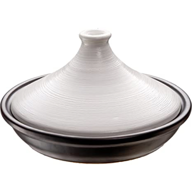 小型 タジン鍋 白色 美品 中古 電子レンジ対応 小型 インテリア/住まい/日用品のキッチン/食器(鍋/フライパン)の商品写真