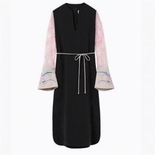 マメ(mame)のmame Embroidery Cuffs Lace Sleeves Dress(ロングワンピース/マキシワンピース)