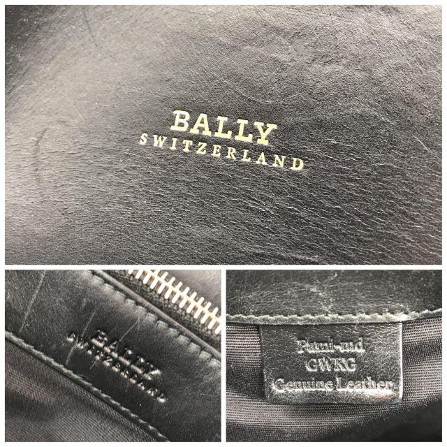【極美品】BALLY バリー フォーマル ハンドバッグ ブラック チャーム付き