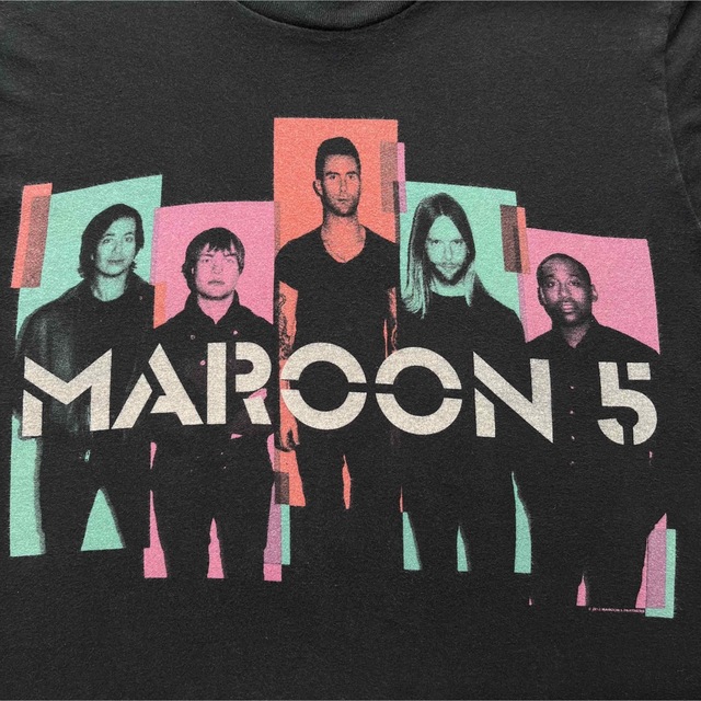 American Apparel(アメリカンアパレル)のマルーン5 ツアーTシャツ バンドT 黒　MAROON5 アメリカンアパレル メンズのトップス(Tシャツ/カットソー(半袖/袖なし))の商品写真