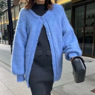 アメリヴィンテージ(Ameri VINTAGE)のアメリヴィンテージ　2WAY MOHAIR SHAGGY KNIT(カーディガン)