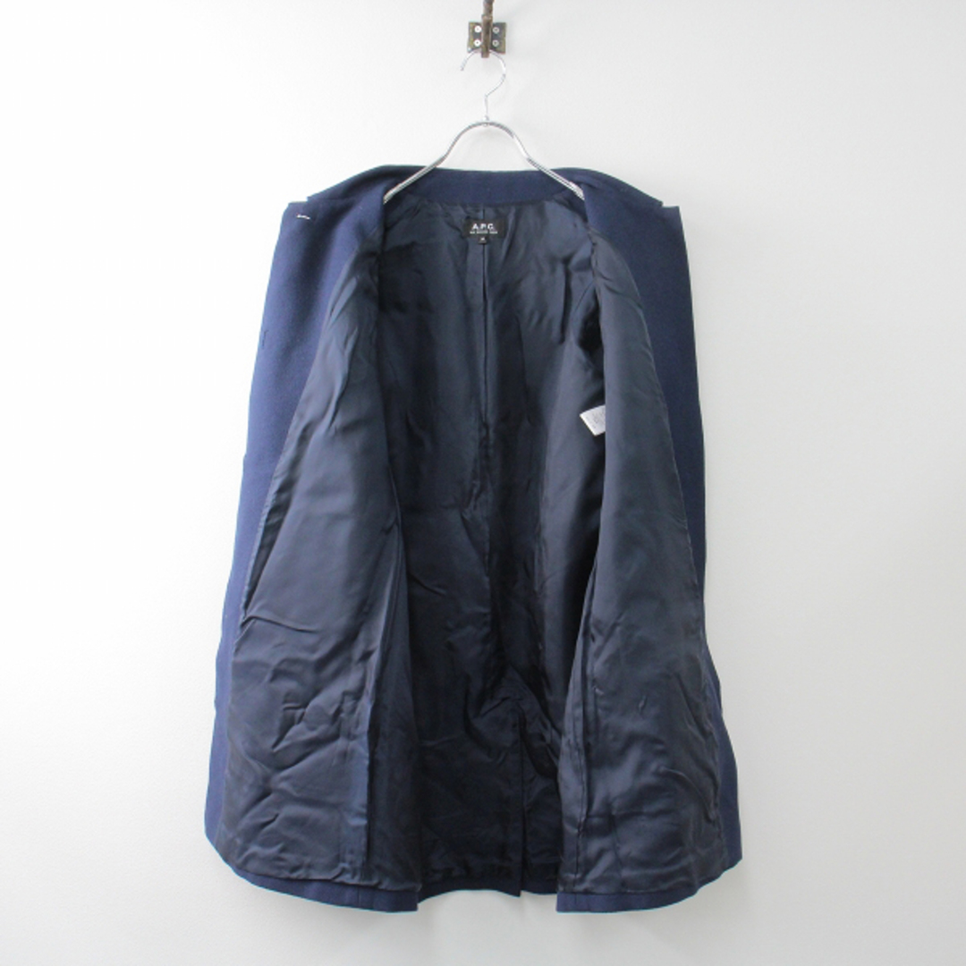 A.P.C(アーペーセー)の美品 2022 A.P.C. アーペーセー MANTEAU MADY ステンカラーコート 34/ネイビー 紺 アウター 丸襟 コットン【240013266611】 レディースのジャケット/アウター(その他)の商品写真