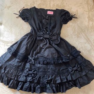 アンジェリックプリティー(Angelic Pretty)のangelic pretty ワンピース　黒　ブラック(ひざ丈ワンピース)