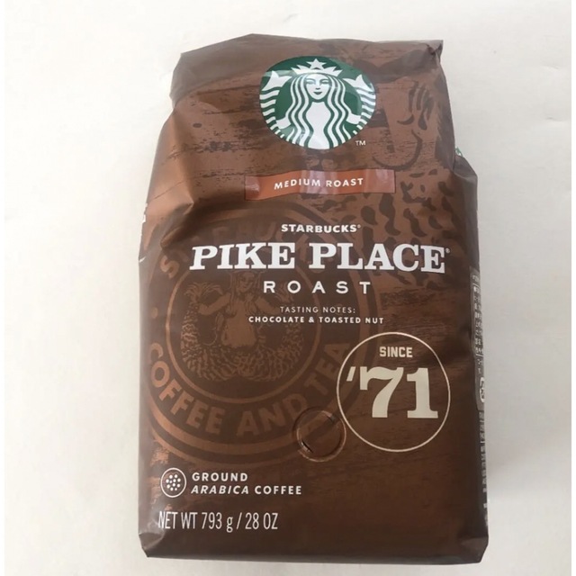 Starbucks Coffee(スターバックスコーヒー)の大容量　スターバックス　パイクプレイスロースト（粉）　793g 食品/飲料/酒の飲料(コーヒー)の商品写真