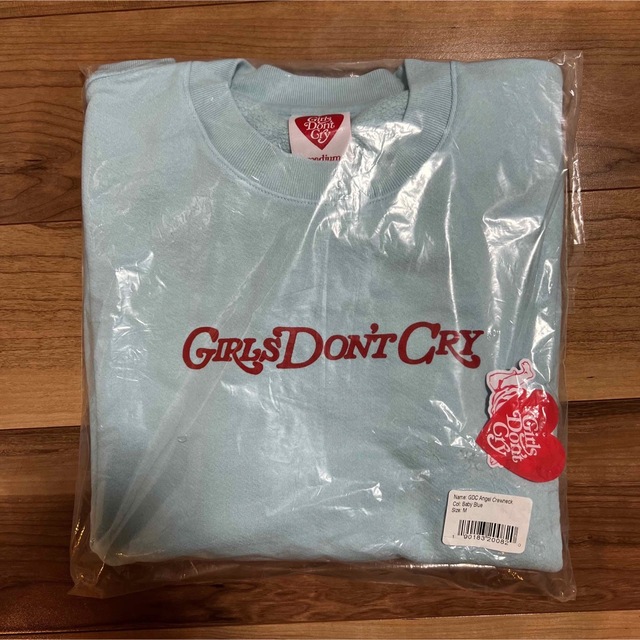 Girls Don’t Cry  Angel Crewneck  青色　Mサイズ