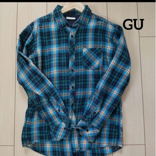 ジーユー(GU)のジーユー GU ネルシャツ フランネルシャツ チェックシャツ M(シャツ)