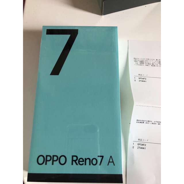 新品OPPO Reno7 A スターリーブラック　国内版simフリー