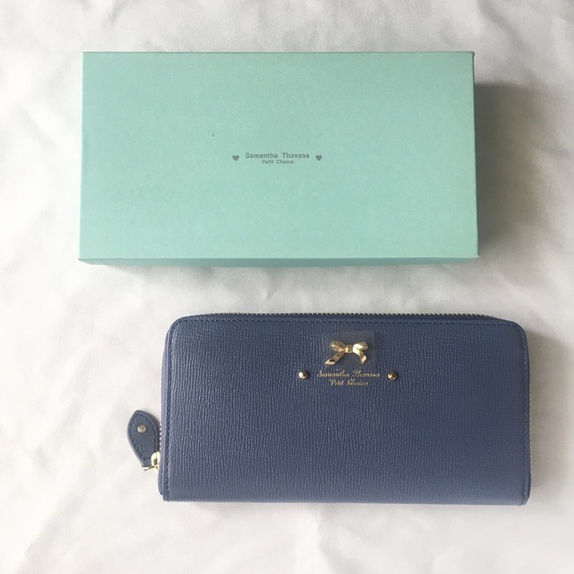 最終値下げ サマンサ 革 新品 アドララウンド ダルブルー 長財布 お値下げ!Samantha お財布 新品