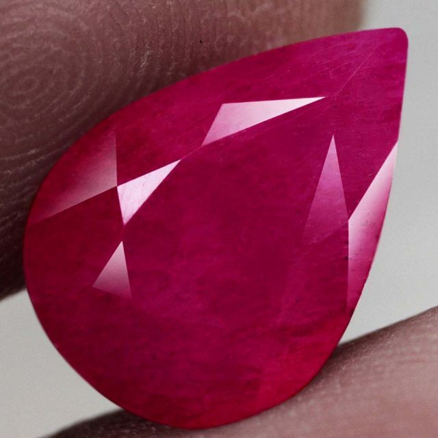 【天然大粒ルビールース 3.29ct:2520】Natural Ruby