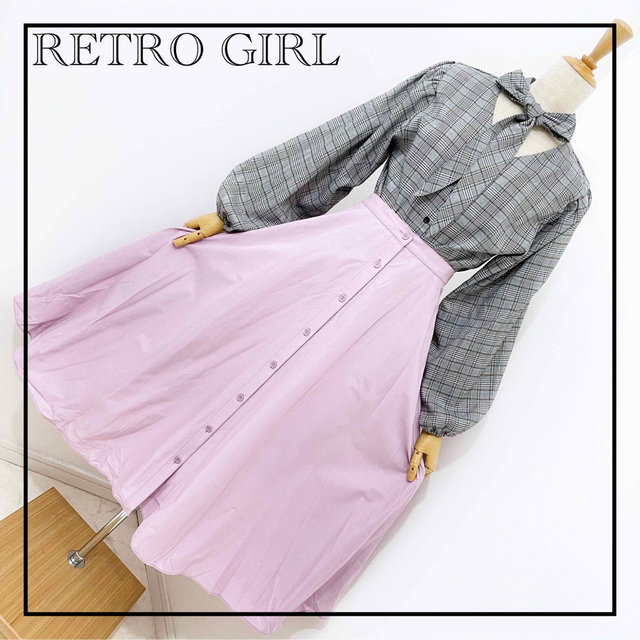 UNIQLO(ユニクロ)の«RETRO GIRL» チェック トップス シンプル スカート セット 春服 レディースのレディース その他(セット/コーデ)の商品写真