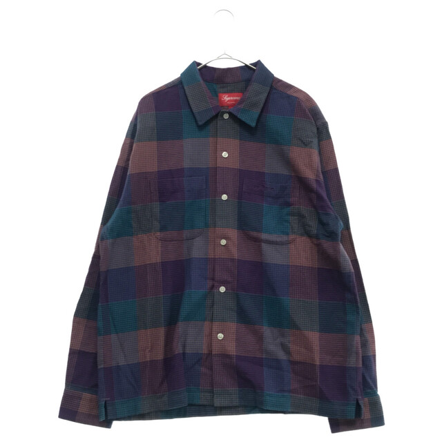 SUPREME シュプリーム 21AW Plaid Flannel Shirt Multi 長袖 チェック シャツ パープル