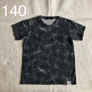 アズールバイマウジー(AZUL by moussy)のazul by moussy  ボタニカル柄　Tシャツ　半袖　黒　グレー　140(Tシャツ/カットソー)