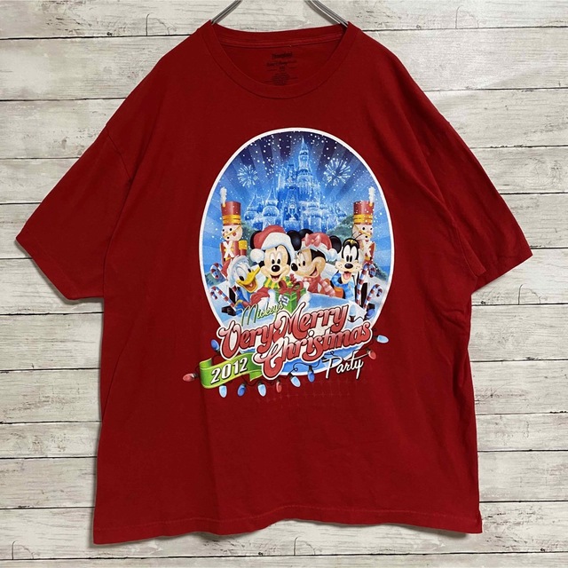 本物ディズニーDisneyコットンミニーマウスデカビッグ半袖Tシャツメンズ2XL