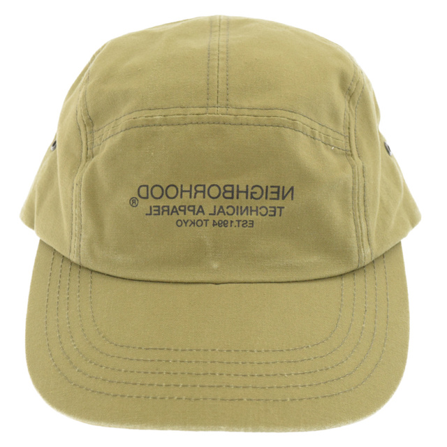 NEIGHBORHOOD(ネイバーフッド)のNEIGHBORHOOD ネイバーフッド 21SS JET / C-CAP 211YGNH-HT11 ジェットキャップ 反転ロゴプリントコットンキャンプキャップ 帽子 オリーブグリーン メンズの帽子(キャップ)の商品写真