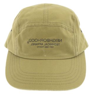 ネイバーフッド(NEIGHBORHOOD)のNEIGHBORHOOD ネイバーフッド 21SS JET / C-CAP 211YGNH-HT11 ジェットキャップ 反転ロゴプリントコットンキャンプキャップ 帽子 オリーブグリーン(キャップ)