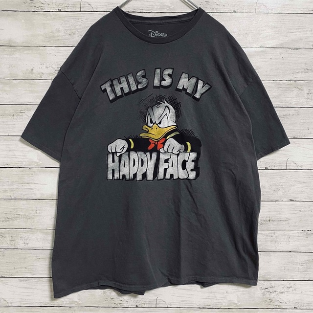 Disney(ディズニー)の【入手困難】ディズニー　ドナルド　Tシャツ　2XLサイズ　ゆったり　一点物　レア メンズのトップス(Tシャツ/カットソー(半袖/袖なし))の商品写真